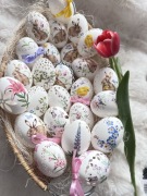 Pisanka, naturalna KURZA wydmuszka Ażurkowa