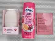 Zestaw kosmetyków Isana MASAŻER DO TWARZY żel pod prysznic płatki pod oczy 