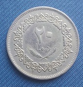 moneta Libia 20 dirhamów 1975
