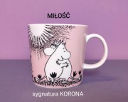 Muminki KUBEK Moomin Arabia Finland - sygnatura korona - MIŁOŚĆ 