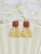 Kolczyki z gliny polimerowej i żywicy uv, prezent dla niej