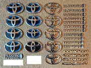 Emblemat znaczek LOGO TOYOTA Corolla Hybrid Hilux Hiace D-4D OEM QX70S