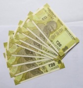 Zestaw banknotów - Indie - 20 Rupees 2020-23, UNC, P-110