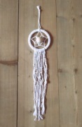 Makrama łapacz snów biały gwiazda boho etno rustic