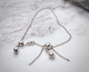 Bransoletka handmade ze srebra próby 925 zaciagana na stoper