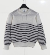 Sweterek Wełna Moher W Czarne Paski |R. M