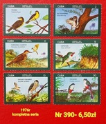 Znaczki fauna:390: ptaki- Kuba 1976r **