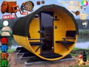 SAUNA Ogrodowa 400cm + PRZEBIERALNIA PRZEDSIONEK + GRATIS Beczka 500L