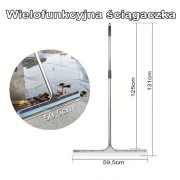 Silikonowa ściągaczka do wody 59,5cm z uchwytem 125cm