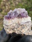 Ametyst Ciemny Karkonosze Piękny Zrost Kryształów Naturalna Druza 