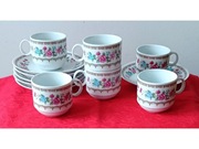 Jak nowe Filiżanki z podstawkami do espresso Komplet 6 szt.