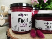Miód kremowany z czarną porzeczką 450 gram 