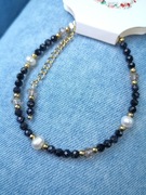 Bransoletka amulet  ochrony i szczęścia, perły i  noc kairu 