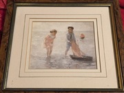 Reprodukcja obrazu ,,The Toy Boat"Jozefa Israesa.