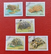 !!! AZERBEJDŻAN  PŁAZY ŻÓŁWIE 5szt... PEŁNA _SERIA...KASOWANE*!!!