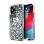 DKNY Liquid Glitter Big Logo - Etui iPhone 12 / iPhone 12 Pro (czarny).