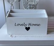 Drewniany gazetnik na gazety magazyny pudełko