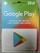 Karty podarunkowe Google play nominał 20 zł 