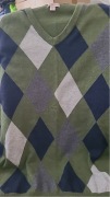 Merona Men Sweater XL Green Diamond