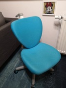 Dziecięcy regulowany fotel biurowy obrotowy, turkusowy niebieski 