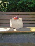 Pień dębowy pieniek dębowy dekoracyjny loft stolik klocek  wys. 20 cm