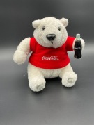 Kultowy Miś Coca-Cola Vintage z butelką, Lata 90., Kolekcjonerski