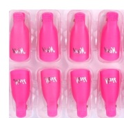 Klipsy do usuwania hybrydy, żelu, akrylu różowy 10 szt