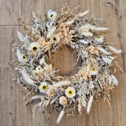 Wianek na drzwi dekoracja ozdoba prezent wielkanoc suche trawy bohi