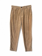 Brązowe sztruksowe prążkowane spodnie Zara 6861/316/710 31