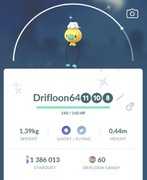 Shiny Drifloon Pokemon go (TRADE)