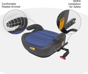 Fotelik samochodowy Ohho  ISOFIX 6-12 lat - niebieski.