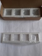 Ramka poczwórna Hager Polo Optima biała foliowana.