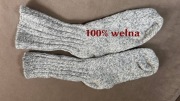 Skarpety norweskie, 100% wełna, hand made, r. 42-45-nowe bez metki.