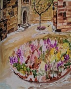 Obraz olejny 40x50 - tytuł: Cisza słonecznego zaułka