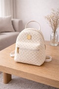 Nowy mini plecak na rami damski biały  poręczny, lekki