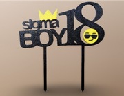Topper na tort SIGMA BOY na 18 urodziny. Efekt WOW!