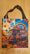 Piękna kolorowa torba szmaciana na zakupy. Hipisowska, woodstock. Nowa