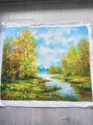 Obraz ręcznie malowany na płótnie bez ramy