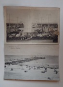 2 x Zoppot.Sopot:1/Kurpark 2/ Seesteg mit Kriegsflotte-flota wojenna