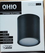 Oprawa sufitowa natynkowa czarna Ohio Goldlux IP54