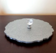 Srebrny biżuternik Taca z żywicy Diamentowy uchwyt