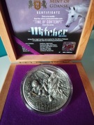 CZAS POGARDY Wiedźmin 2 Oz Srebrna Moneta 5$ Niue 2022