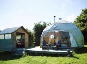 Całoroczny kopułowy namiot sferyczny glamping 38m2