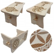 Taboret Małe Drewniane Niskie Krzesełko Dla Dziewczynki Lakierowany Stołek