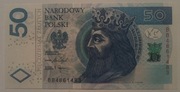 50 ZŁ KAZIMIERZ WIELKI 2017 r. SERIA BB STAN 1 UNC
