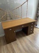 Solidne Biurko (od stolarza)/Ciężkie– dębowy blat, stan idealny