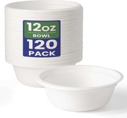 Naczynia jednorazowe miseczki papierowe 13,5 cm 350ml 120szt