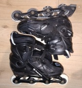 Rolki czarne rozmiar 43 JAK NOWE