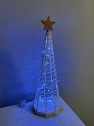 Choinka DIY handmade z światełkami LED