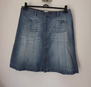 spódnica jeansowa dżinsowa z guzikami kieszonki L.O.G.G. 44 XXL bawełna